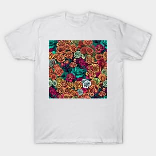 Colorful Roses Pattern design #1 T-Shirt